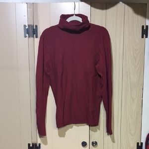 Elegant Maroon Turtleneck Sweater